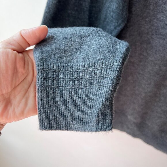 Pure Collection Men’s Cashmere Zip Neck Sweater – Charcoal Grey – Size M P1 - Picture 7 of 9